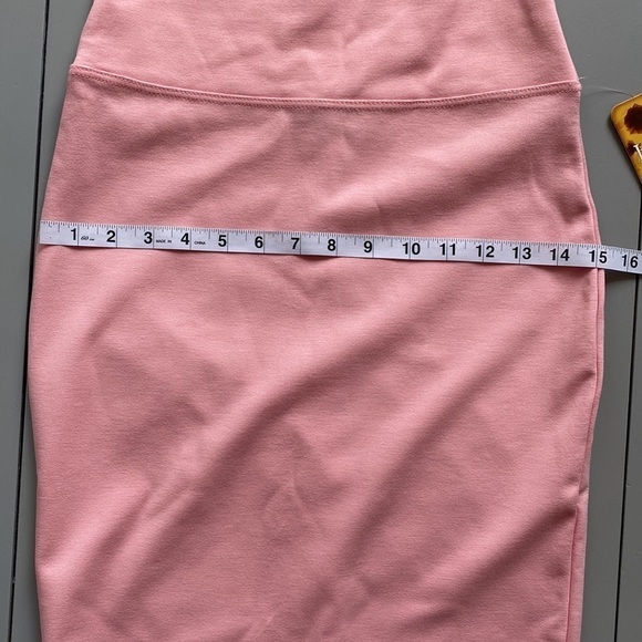 Nwt Hybrid & Company High Waist Pink MIDI Skirt Size Medium - Picture 14 of 14